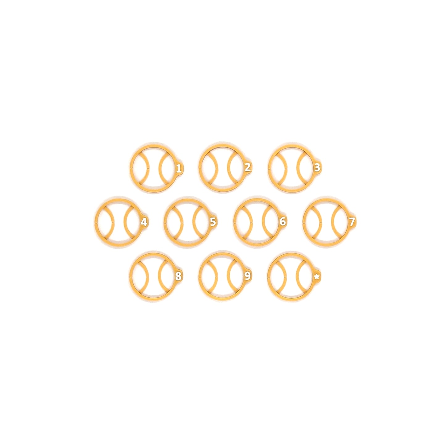 Numbered Tabletop Miniature Rings