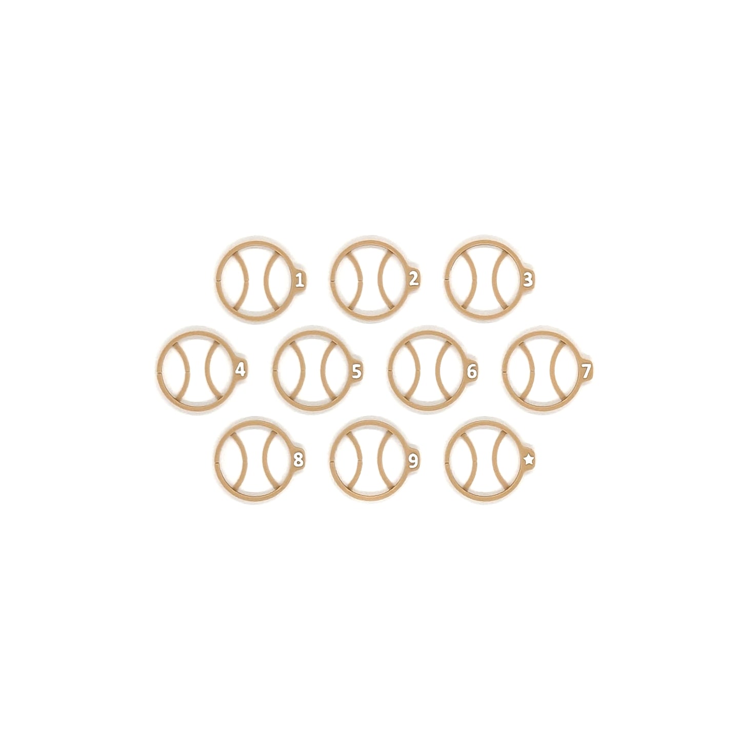 Numbered Tabletop Miniature Rings