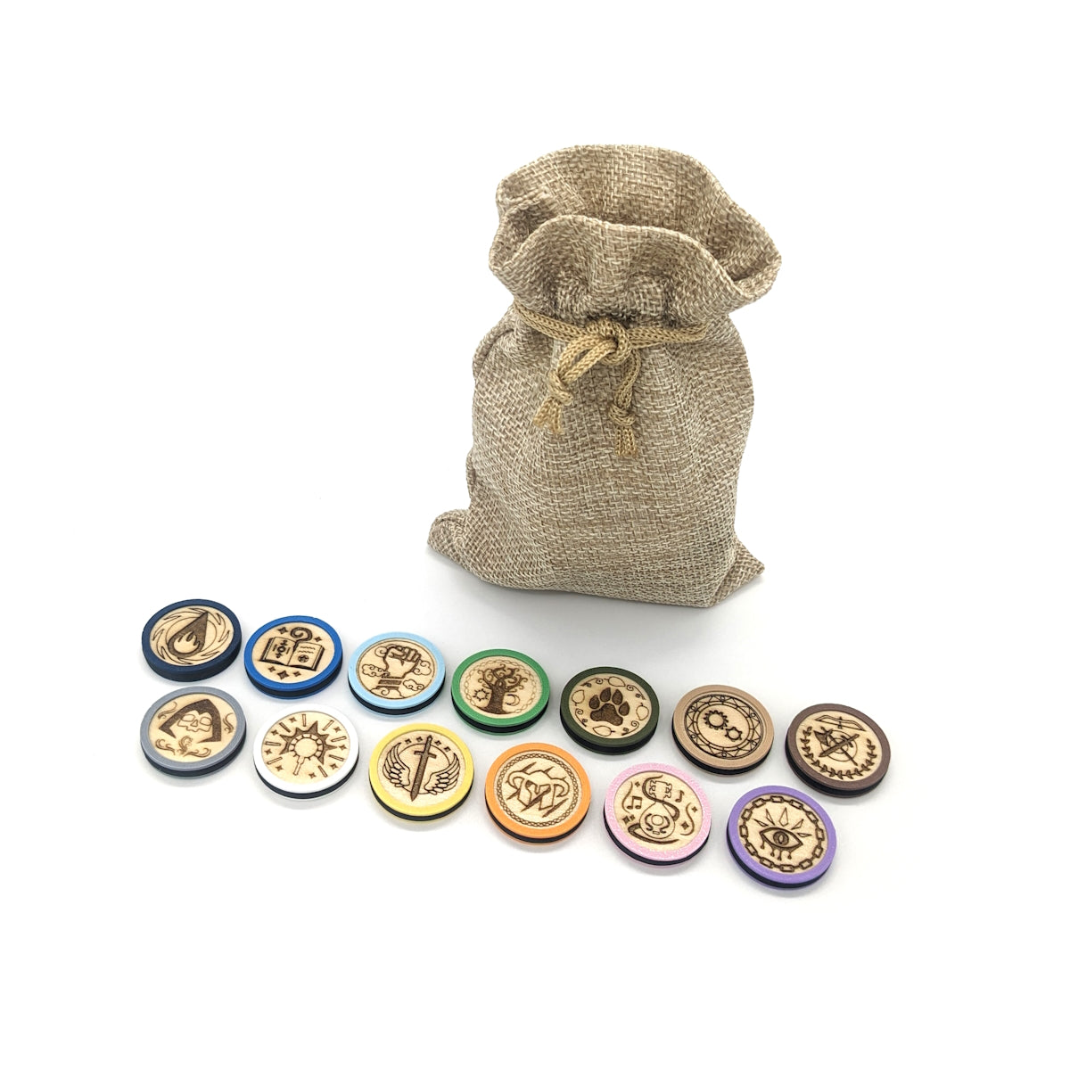 First Class Tokens Tabletop Goodies | Wooden Tabletop Class Tokens