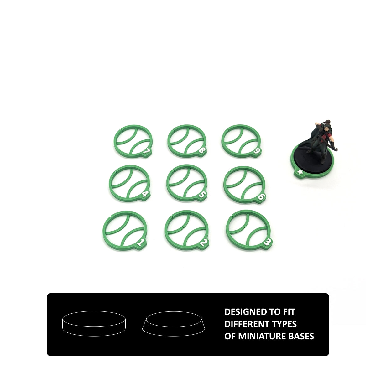 Tabletop Goodies | Numbered Tabletop Miniature Rings