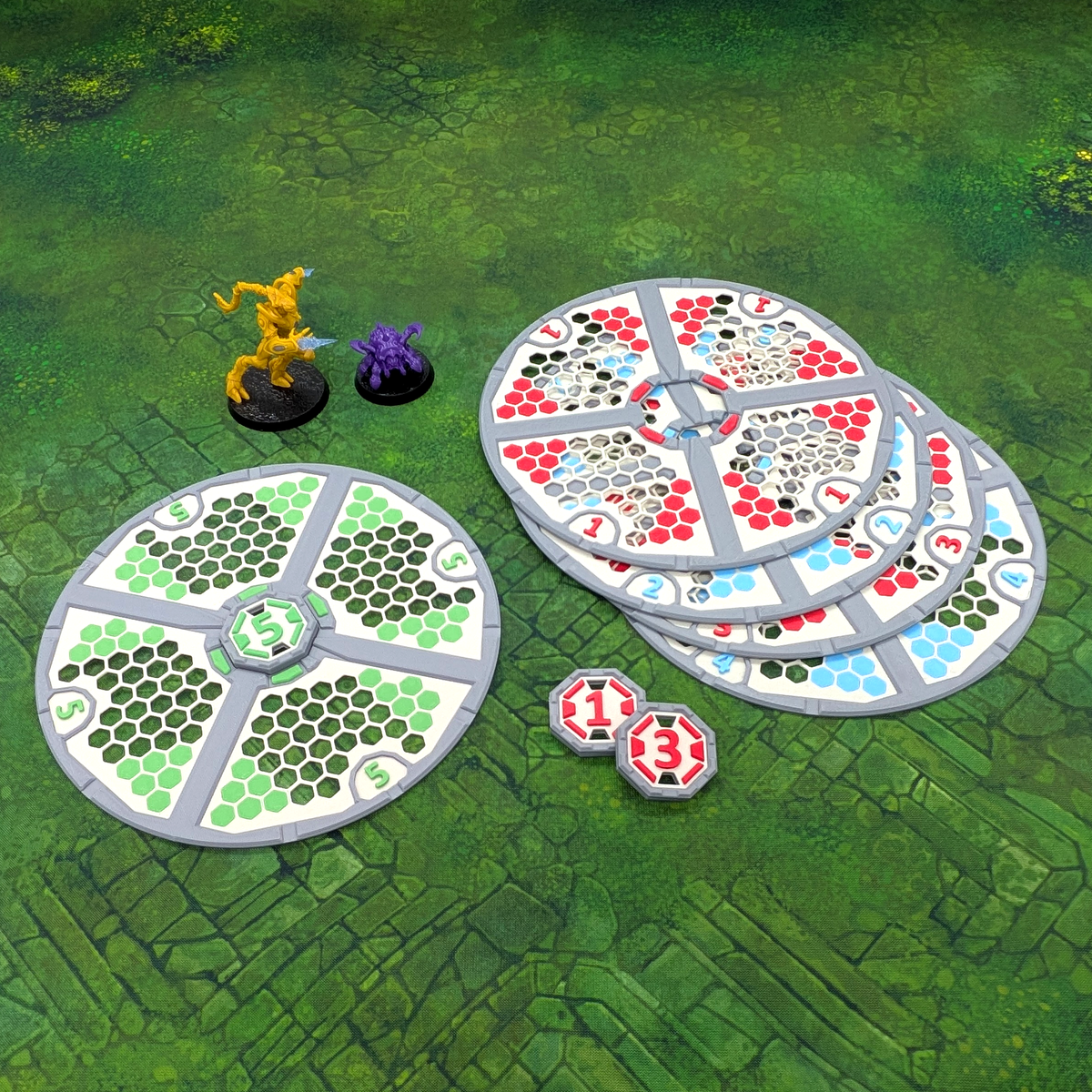 3D Token & Mission Area Set