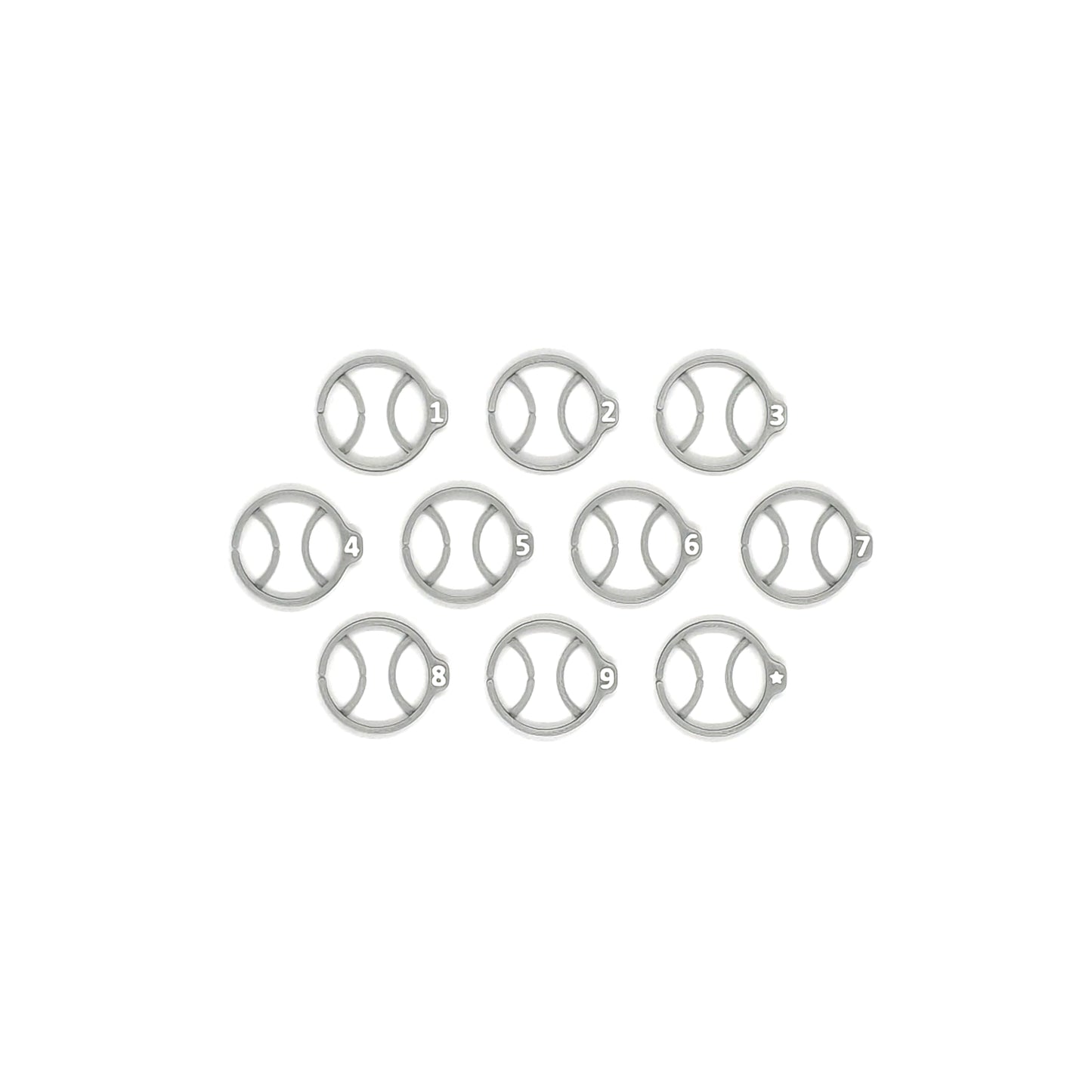 Numbered Tabletop Miniature Rings